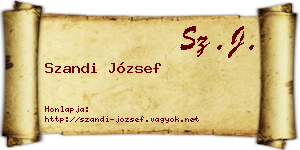 Szandi József névjegykártya