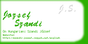 jozsef szandi business card