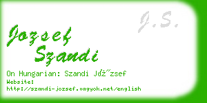 jozsef szandi business card